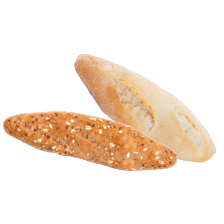 Demi baguette wit of meergranen